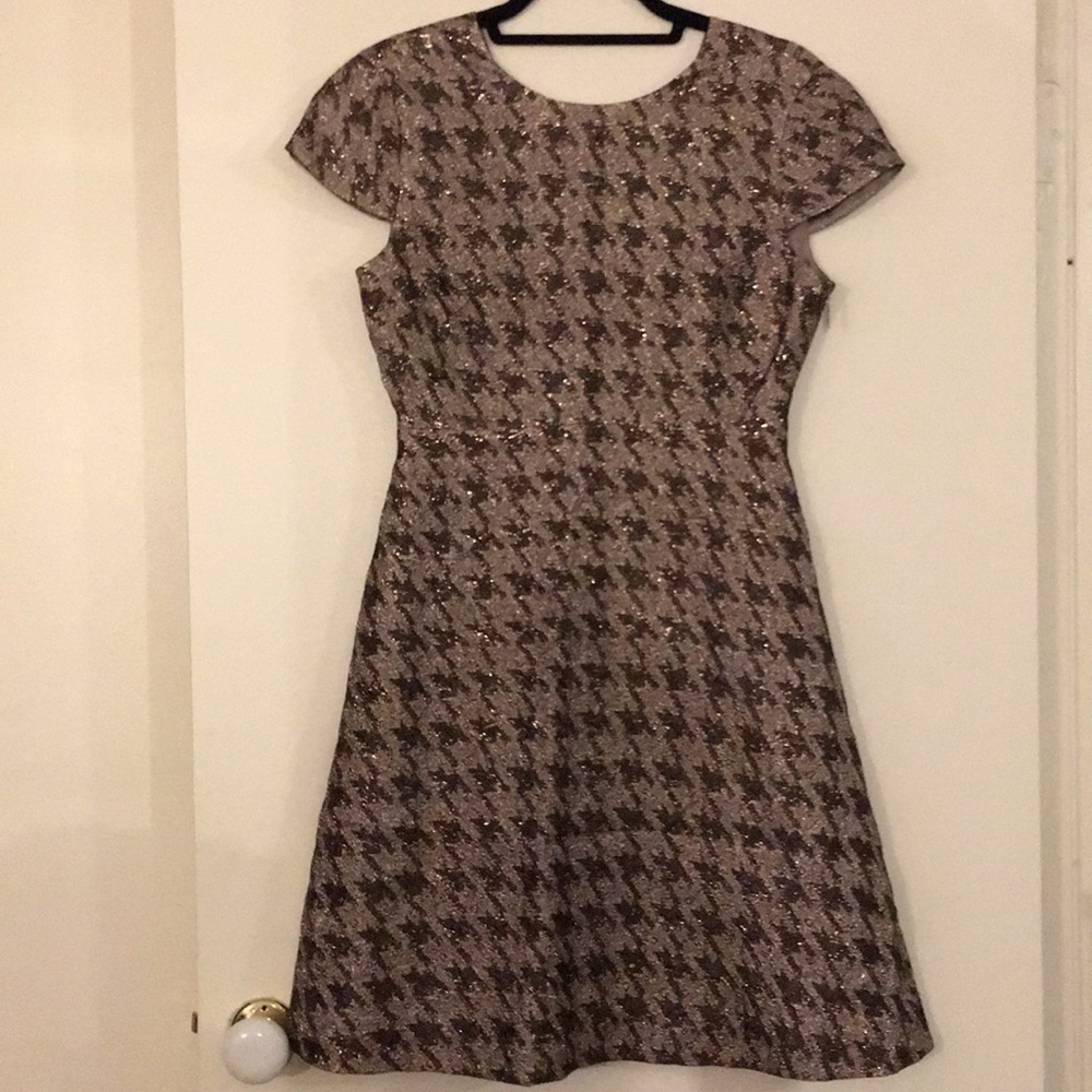 Kate Spade Glittery Houndstooth Jacquard Dress